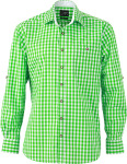 James & Nicholson – Karo Popeline Trachten Hemd besticken und bedrucken lassen