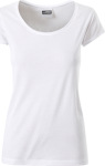James & Nicholson – Damen Bio T-Shirt mit Rollsaum besticken und bedrucken lassen
