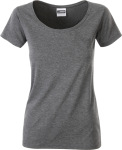 James & Nicholson – Damen Bio T-Shirt mit Brusttasche besticken und bedrucken lassen