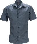 James & Nicholson – Men's Business Popline Shirt shortsleeve for embroidery and printing