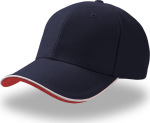 Atlantis – Heavy Brushed 6 Panel Cotton-Twill Sandwich Cap Pilot Piping Sandwich for embroidery