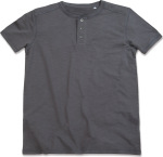 Stedman – Men's Henley Slub T-Shirt for embroidery and printing