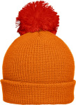 Myrtle Beach – Knitted hat with brim and pompon for embroidery