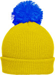 Myrtle Beach – Knitted hat with brim and pompon for embroidery