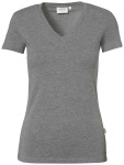 Hakro – Damen V-Shirt Stretch besticken und bedrucken lassen