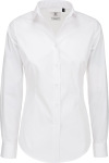 B&C – Poplin Shirt Black Tie Long Sleeve / Women hímzéshez és nyomtatáshoz