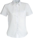 Kariban – Pflegeleichte Damen Kurzarm Oxford Bluse besticken und bedrucken lassen