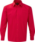Russell – Langarm Popeline-Hemd (100% Baumwolle) besticken und bedrucken lassen