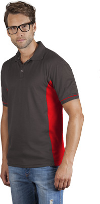 Promodoro - Men’s Function Contrast Polo (h.green-red)