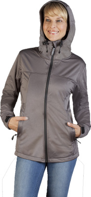 Promodoro - Women‘s Hoody Softshell Jacket (light grey)