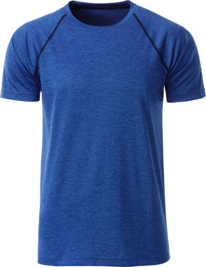 James & Nicholson - Men's Sport T-Shirt (blue melange/navy)