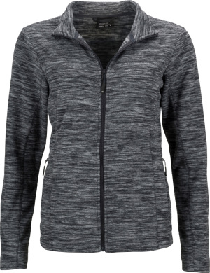 James & Nicholson - Ladies' Melange Fleece Jacket (grey melange/anthracite)
