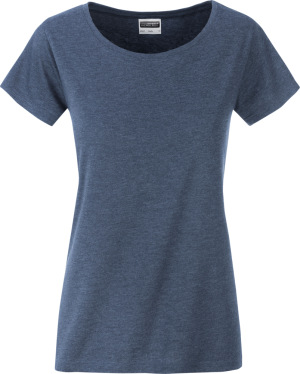 James & Nicholson - Damen Bio T-Shirt (light denim melange)