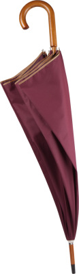 Kimood - Regenschirm mit Holzgriff (burgundy/beige)