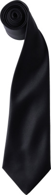 Premier - Satin Tie " Colours" (black)