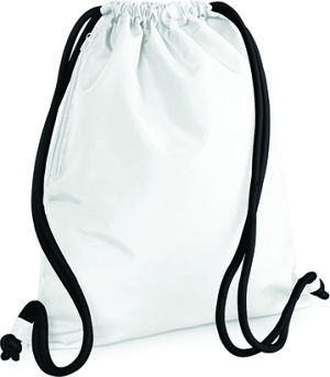 BagBase - Icon Drawstring Backpack (White/Black)