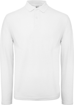 B&C - Men's Piqué Polo longsleeve (white)