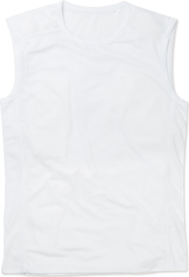 Stedman - Herren "Bird eye" Sport Shirt ärmellos (white)