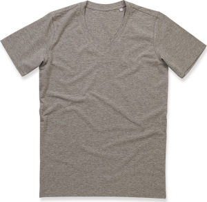 Stedman - Men's V-Neck T-Shirt (grey heather)