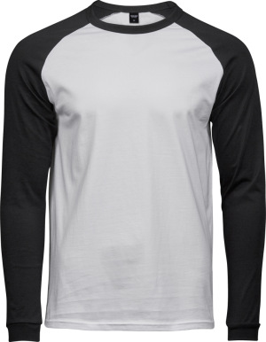 Tee Jays - Men's Baseball T-Shirt (white/black)
