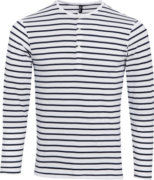 Premier - Men's Roll Sleeve T-Shirt longsleeve (white/navy)