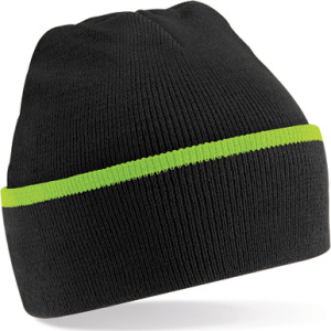 Beechfield - Teamwear Beanie (Black/Lime Green)