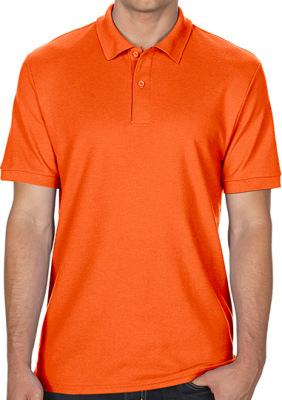 Gildan - Men's Double Piqué Polo (Orange)