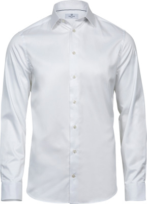 Tee Jays - Luxury Twill Hemd "Slim Fit" langarm (white)