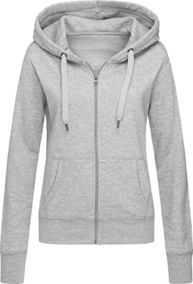 Stedman - Ladies' Active Hooded Sweat Jacket (Grey Heather)