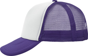 Myrtle Beach - 5-Panel Polyester Mesh Cap (White/Lilac)