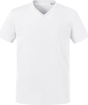 Russell - Herren Bio V-Neck T-Shirt (white)