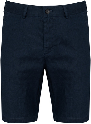 Native Spirit - Bermuda-Shorts aus Leinen für Herren (Navy Blue)