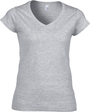Gildan - Softstyle Ladies´ V-Neck T-Shirt (Sport Grey (Heather))