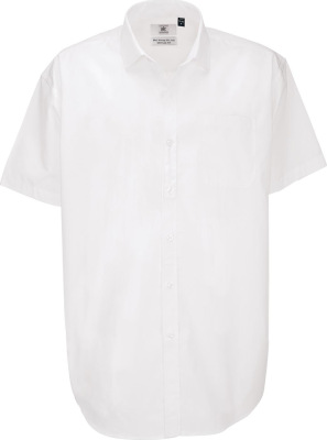 B&C - Poplin Shirt Heritage Short Sleeve / Men (White)