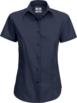 B&C - Poplin Shirt Smart Short Sleeve / Women (Navy)