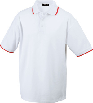 James & Nicholson - Polo Tipping (white/red)
