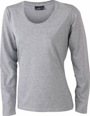 James & Nicholson - Ladies' Shirt Long-Sleeved Medium (Grey Heather)