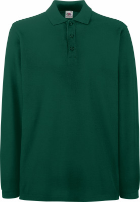 Fruit of the Loom - Premium Long Sleeve Polo (Forest Green)