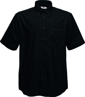 Fruit of the Loom - Men´s Short Sleeve Oxford Shirt (Black)