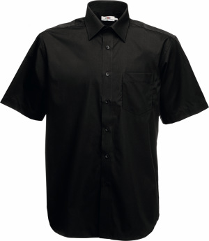 Fruit of the Loom - Men´s Short Sleeve Poplin Shirt (Black)