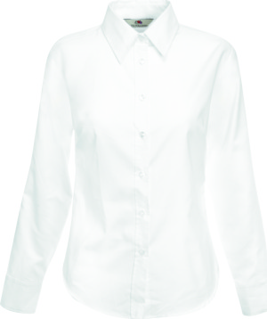 Fruit of the Loom - Lady-Fit Long Sleeve Oxford Blouse (White)