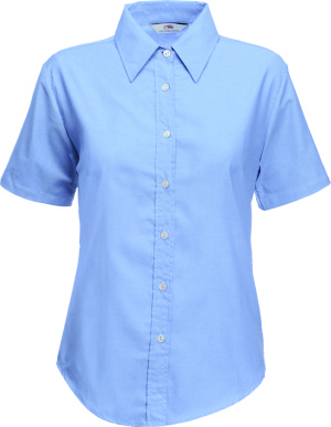 Fruit of the Loom - Lady-Fit Short Sleeve Oxford Blouse (Oxford Blue)