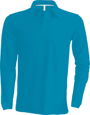Kariban - Férfi hosszú ujjú piké póló (Tropical Blue)