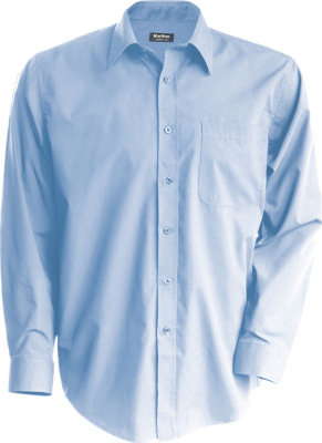 Kariban - Jofrey Pflegeleichtes Herren Langarm Popeline Hemd (Bright Sky)