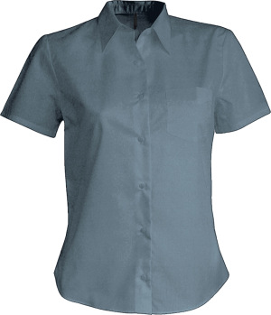 Kariban - Judith Pflegeleichte Damen Kurzarm Popline Bluse (Silver (Solid))