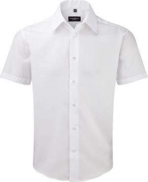 Russell - Bügelfreies tailliertes Hemd Kurzarm (White)