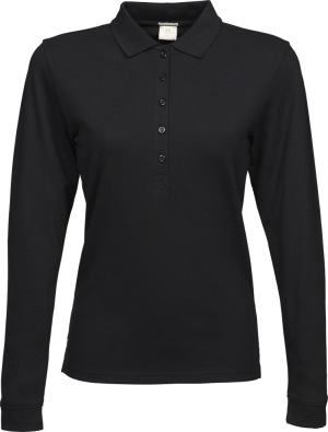 Tee Jays - Ladies Stretch Long Sleeve Polo (Black)