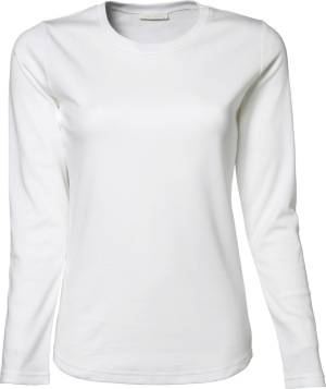 Tee Jays - Ladies Longsleeve Interlock T-Shirt (White)