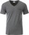 James & Nicholson - Men's Pocket V-Neck T-Shirt Organic (black heather)