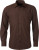 James & Nicholson - Popline Shirt longsleeve (brown)